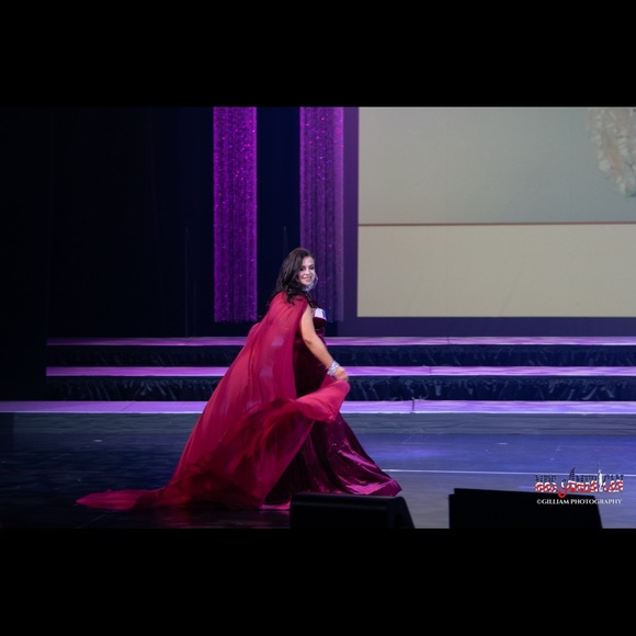 Jonathan Kayne Red/wine velvet gown size 6 - Picture 1 of 3